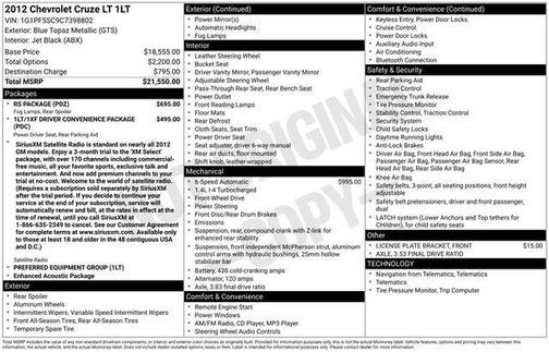 2012 Chevrolet Cruze LT