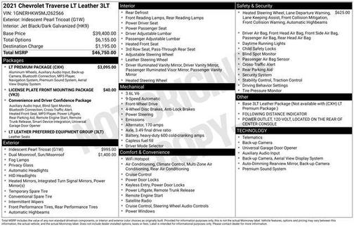 2021 Chevrolet Traverse LT Leather