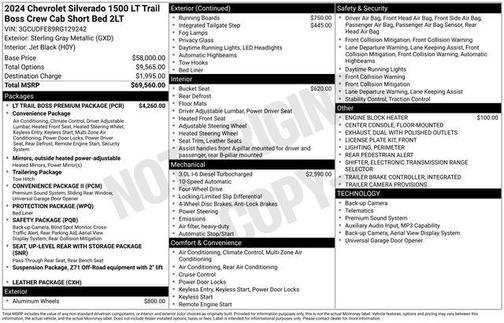 Sterling Gray Metallic 2024 Chevrolet Silverado 1500 LT Trail Boss