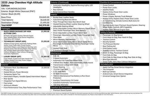 2020 Jeep Cherokee Limited