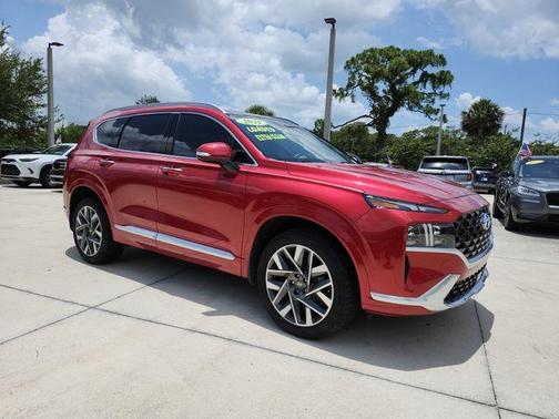 Calypso Red 2021 Hyundai SANTA FE Calligraphy