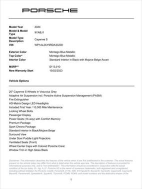 2024 Porsche Cayenne S