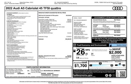 2022 Audi A5 45 Premium