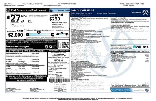 2024 Volkswagen Golf GTI 1.4T TSI