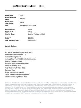 2022 Porsche Macan Base