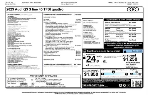 2023 Audi Q3 45 S line Premium Plus