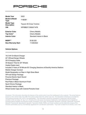 2022 Porsche Taycan 4S