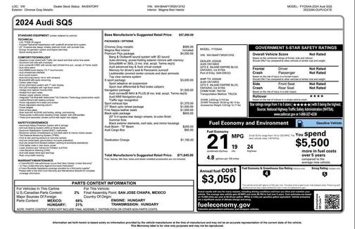 2024 Audi SQ5 3.0T Premium Plus
