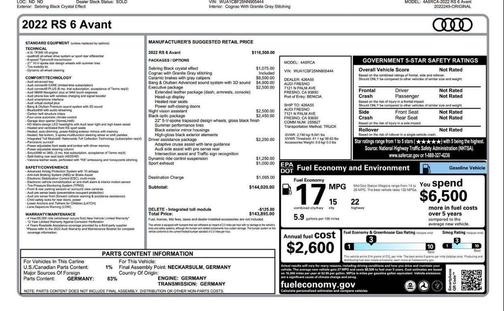 2022 Audi RS 6 Avant 4.0T