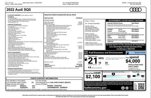 2022 Audi SQ5 3.0T Premium Plus