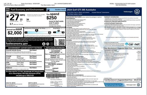 2024 Volkswagen Golf GTI 1.4T TSI