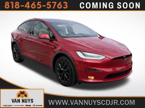 Red Multi-Coat 2022 Tesla Model X Plaid Tri Motor All-Wheel Drive