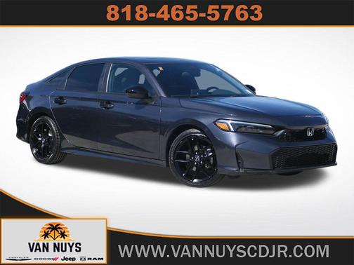 Black 2025 Honda Civic Hybrid Sport