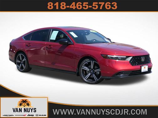 Radiant Red Metallic 2024 Honda Accord Hybrid Sport