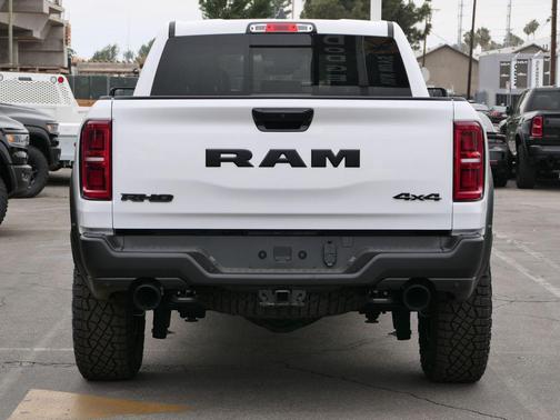 Bright White Clearcoat 2026 RAM 1500 RHO Crew Cab 4x4 5'7' Box