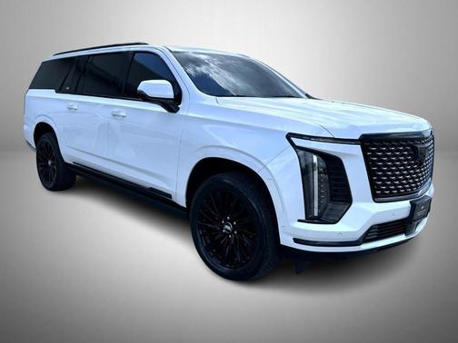 Crystal White Tri-Coat 2025 Cadillac Escalade ESV Premium Luxury
