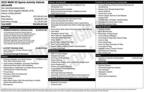 Black 2022 BMW X5 xDrive40i