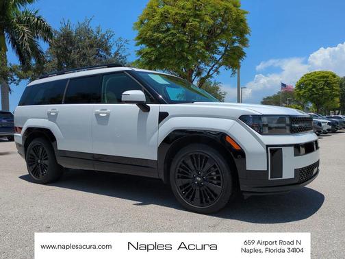 Serenity White 2024 Hyundai SANTA FE HEV Calligraphy