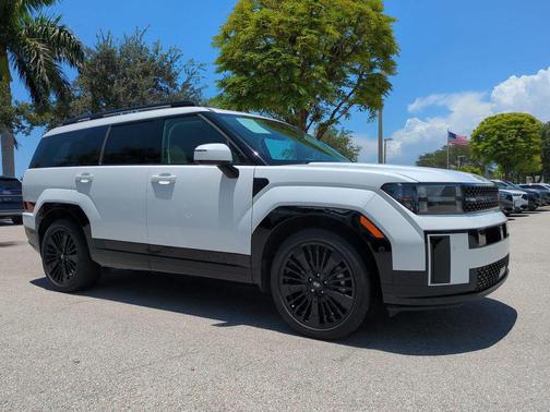 Serenity White 2024 Hyundai SANTA FE HEV Calligraphy
