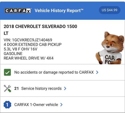 2018 Chevrolet Silverado 1500 1LT