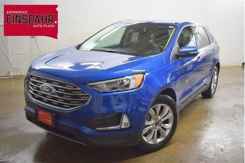 Blue 2024 Ford Edge Titanium