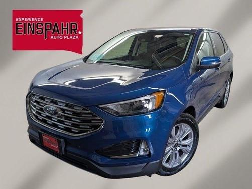 Blue 2024 Ford Edge Titanium