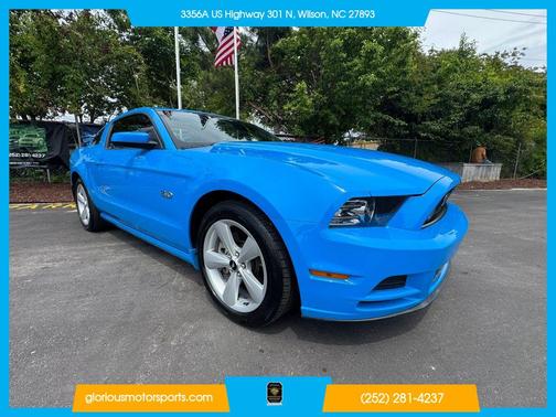 blue 2014 Ford Mustang GT