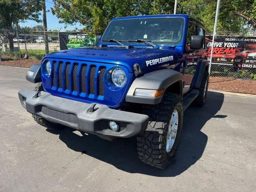 Ocean Blue Metallic Clearcoat 2019 Jeep Wrangler Sport S