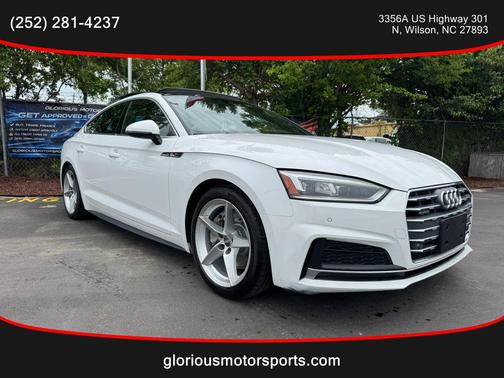 White 2019 Audi A5 45 Premium