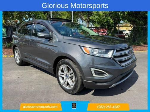 White Platinum Metallic Tri-Coat 2015 Ford Edge Titanium