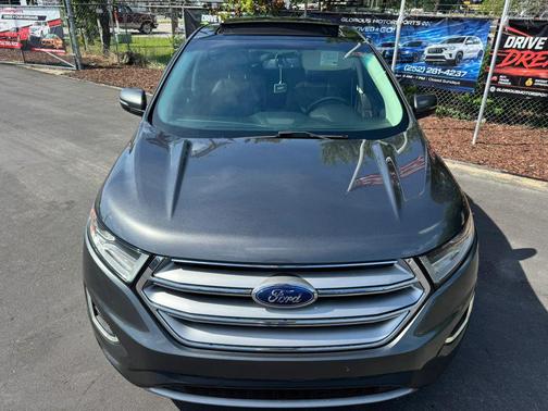 White Platinum Metallic Tri-Coat 2015 Ford Edge Titanium