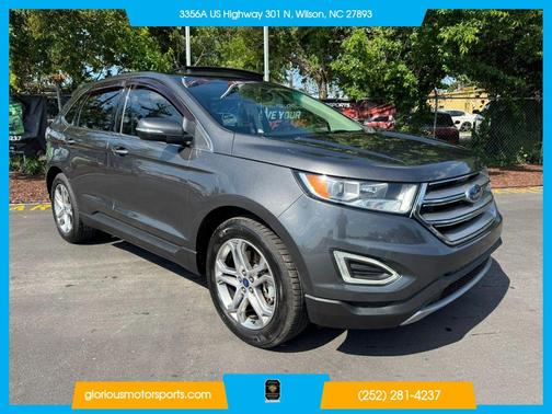 White Platinum Metallic Tri-Coat 2015 Ford Edge Titanium
