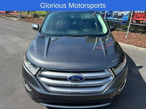 White Platinum Metallic Tri-Coat 2015 Ford Edge Titanium