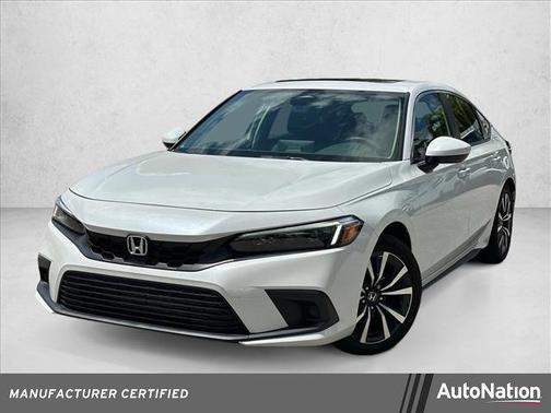 Platinum White Pearl 2024 Honda Civic EX-L