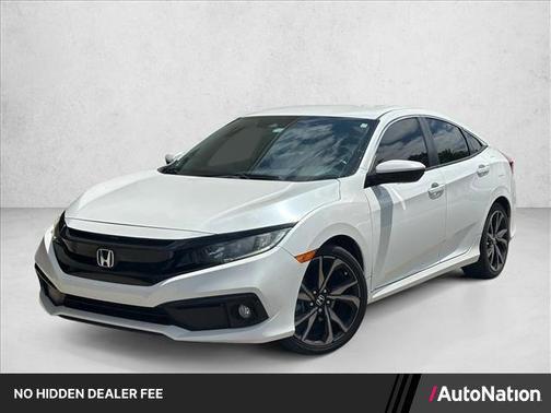 Platinum White Pearl 2019 Honda Civic Sport
