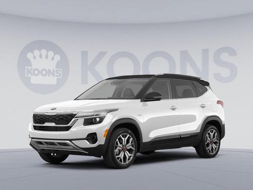 Clear White/Black Roof 2022 Kia Seltos S