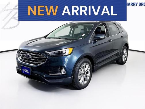 Blue 2024 Ford Edge Titanium
