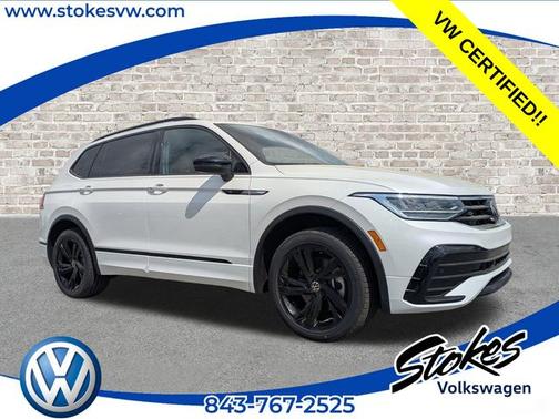 Opal White Pearl Effect 2023 Volkswagen Tiguan 2.0T SE R-Line Black SUV