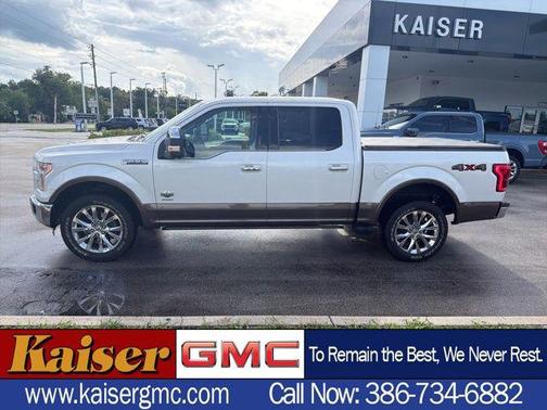 White Platinum Metallic Tri-Coat 2015 Ford F-150 Platinum Truck