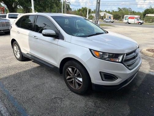 White Platinum Clearcoat Metallic 2018 Ford Edge SEL