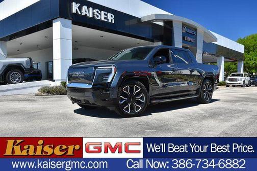 Deep Ocean Metallic 2025 GMC Sierra EV Extended Range Denali Truck