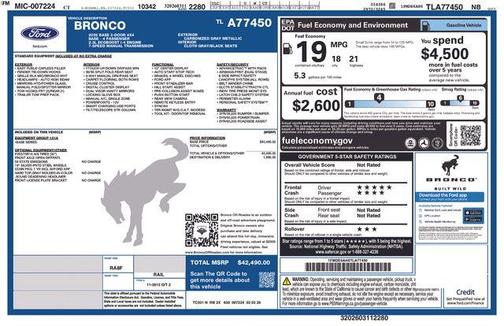 Gray 2026 Ford Bronco Base