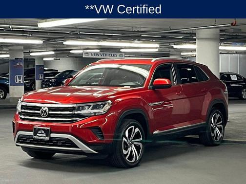 Red Metallic 2022 Volkswagen Atlas Cross Sport 3.6L V6 SEL