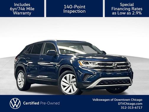 Blue Metallic 2023 Volkswagen Atlas Cross Sport 2.0T SE w/Technology 4MOTION