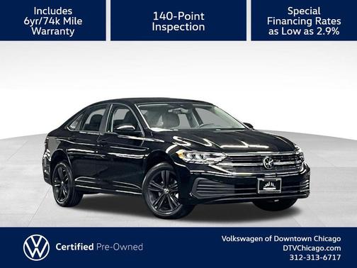 Deep Black 2024 Volkswagen Jetta 1.5T SE