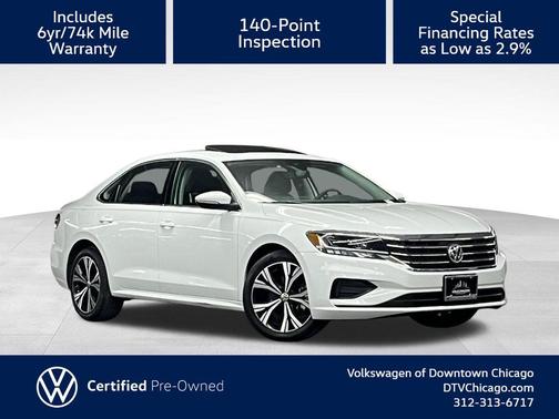 Pure White 2022 Volkswagen Passat 2.0T SE