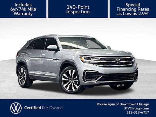Silver Metallic 2023 Volkswagen Atlas Cross Sport 3.6L V6 SEL Premium R-Line