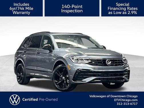 Platinum Gray Metallic 2023 Volkswagen Tiguan 2.0T SE R-Line Black 4MOTION