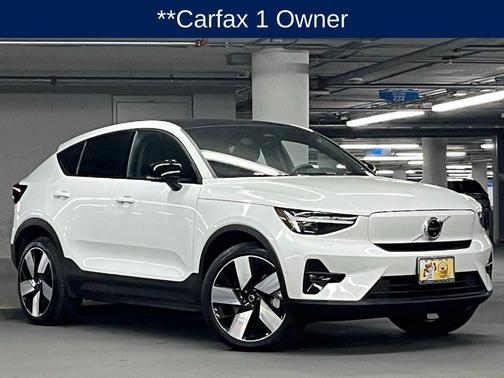 Crystal White Metallic 2023 Volvo C40 Recharge Pure Electric Twin Ultimate