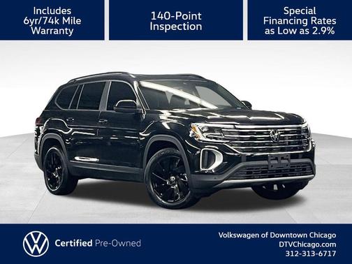 Deep Black 2024 Volkswagen Atlas 2.0T SE w/Technology 4MOTION